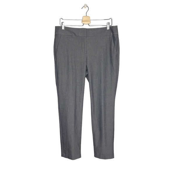 LOFT Julie Fit Slate Gray Mini Check Career Pants Trousers - Picture 1 of 14